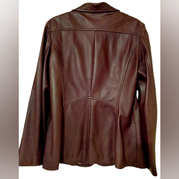Brown Leather Jacket -  Size M - Picture 2 of 5